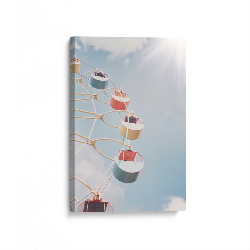 Fantaisie dans le ciel sur toile, 12" H x 18" W, Toile tendue