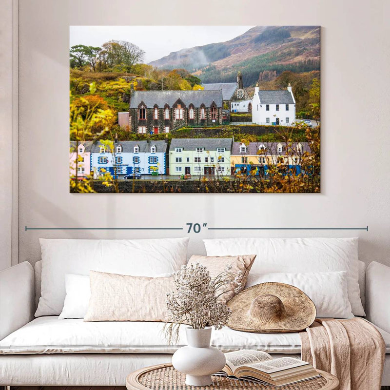 Bâtiments de Portree Town, H 34 po x l 51 po