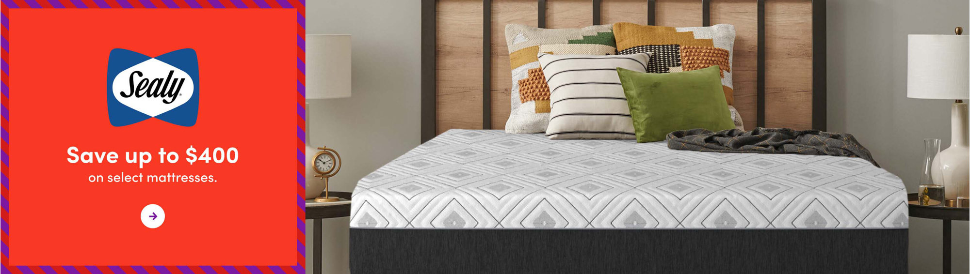 Sealy: Save up to $400 on select mattresses.