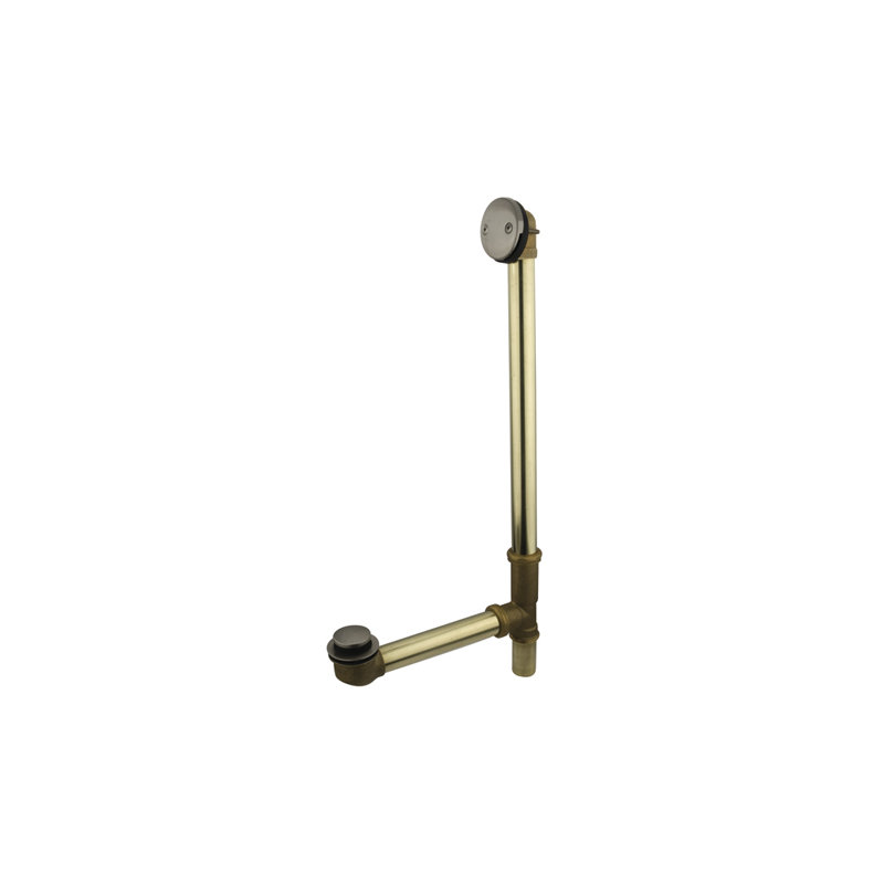 Made to Match 1.5" Leg Tub Drain With Overflow, Brushed Nickel