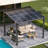 8x10 Ft Outdoor Metal Pavilion Gazebo With Aluminum Frame