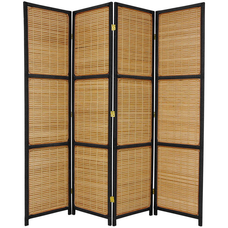 Window Accent Room Divider, Black, 4