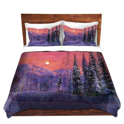 Ensemble de housse de couette en lune rehausse neige