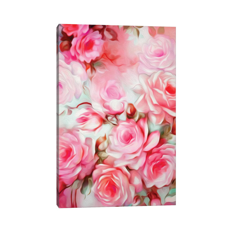 Shabby Elegance Pink by Jacqueline Maldonado - Wrapped Canvas Print, 30.48 cm H x 45.72 cm W