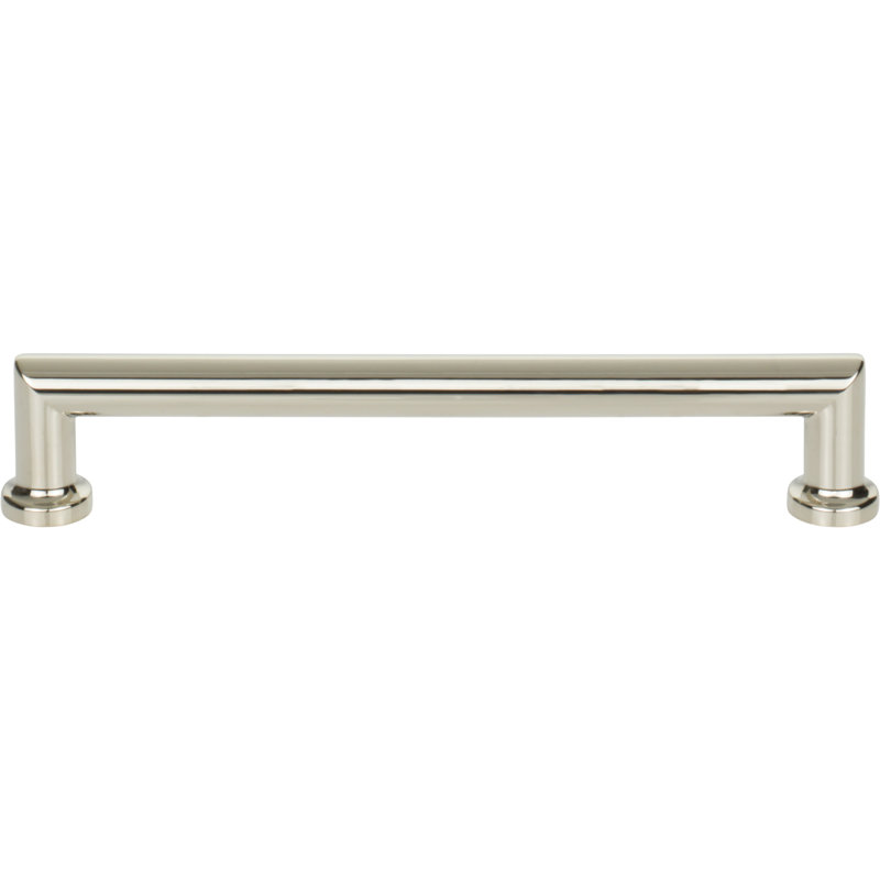 Morris Bar Pull, Polished Nickel, 6 5/16" Center to Center