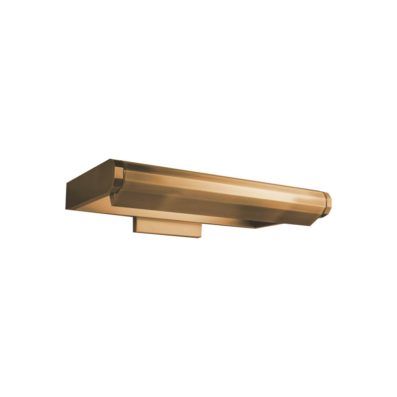Applique murale à 1 lumière DEL câblée à intensité variable, H 4,31 po x l 10 po x P 11 po, Laiton vieilli