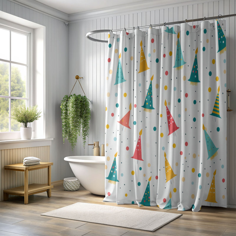 Événement festif - Rideau de douche Premium, H 74 po x l 71 po