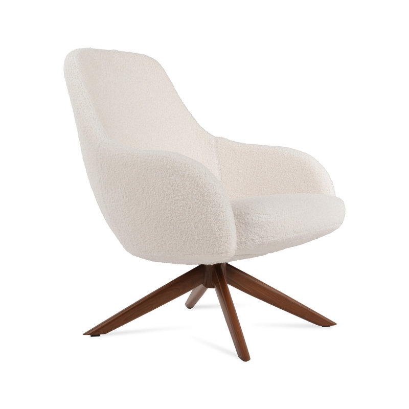 Chaise longue pivotante Gazel, Noyer