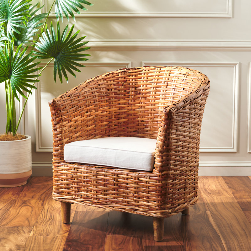 Iraan Rattan Barrel Chair, Miel