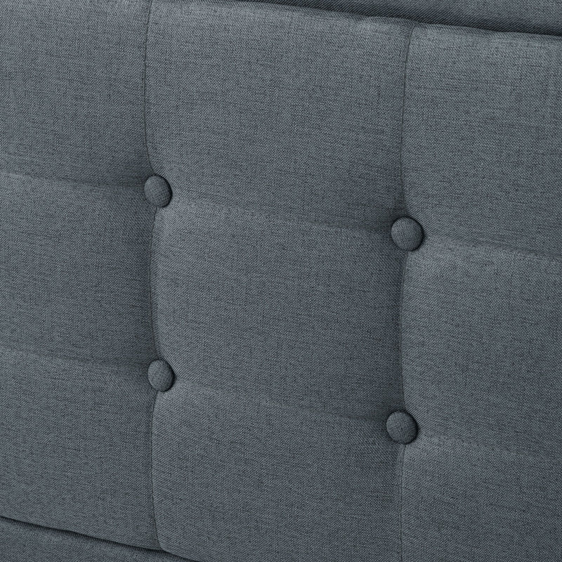 Base de lit tapissier grand format, Gris foncé
