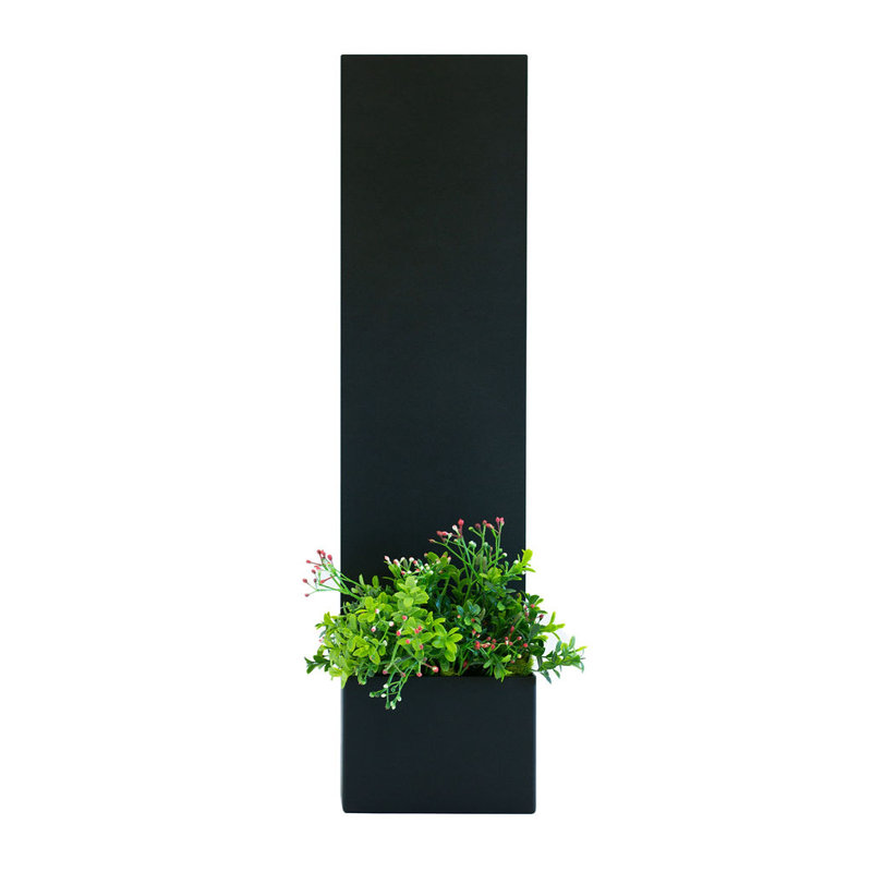 Plaque d'adresse murale sur 1 ligne debout, Noir
