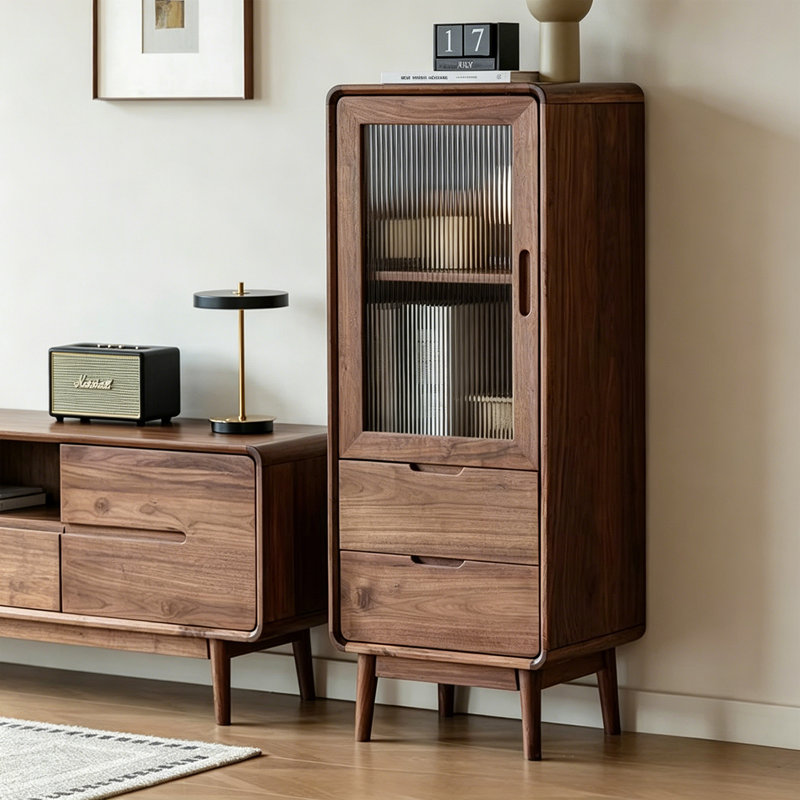 Armoire d'appoint en verre à une porte