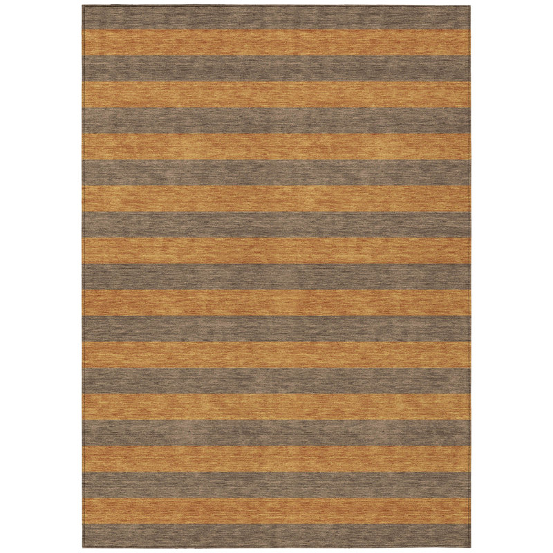 Dorothey Washable Striped Indoor / Outdoor Rug, Rectangle 3' x 5'