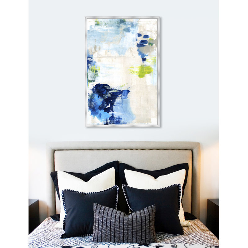 " Abstract Perks ", 25.5" H x 17.5" W x 0.5" D, Silver Frame