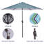 Parasol de table d'extérieur de 8,6 pieds avec bouton-poussoir et manivelle-736592135