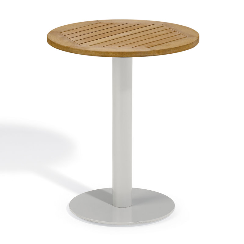 Travira Outdoor Round Bistro Table, 24" W x 24" L, Tekwood Vintage