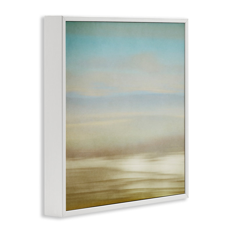 Giclée encadrée Westward Foggy Horizon, conception par Roberta Murray, H 12 po x l 12 po