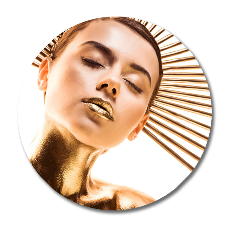 Golden Girl par DecorumBY - photographie sans cadre, Acrylique, H 46 po x l 46 po x P 1 po