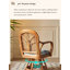Fauteuil pivotant d'appoint en rotin tressé de style nordique pour le salon.