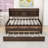 Full Size Wooden Daybed with Built-in Bookshelves, Storage Drawers, Twin Trundle-28421646