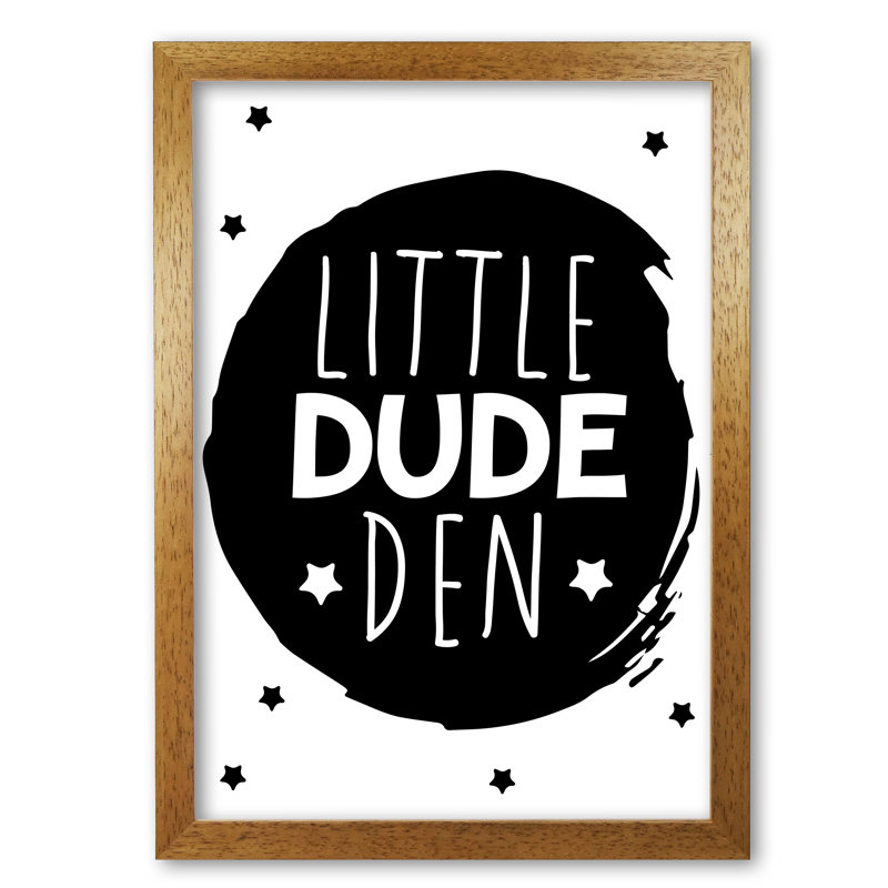 Little Dude Den Circle - Print, No Frame, 30 cm H x 21 cm W x 1 cm D
