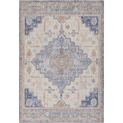 Tapis saumon / bleu marine Caban