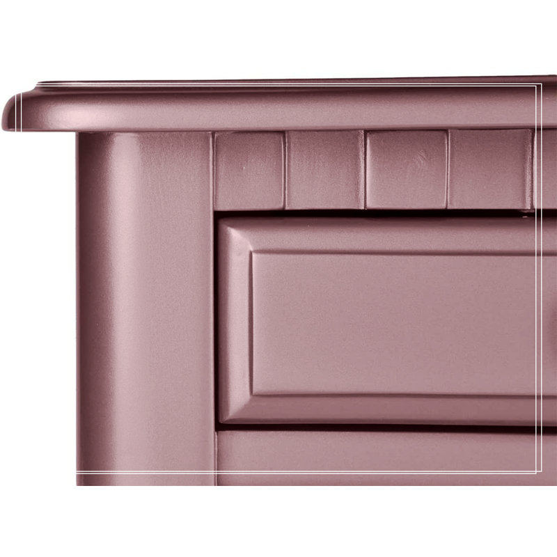 Coiffeuse avec miroir Torrance, Or rose