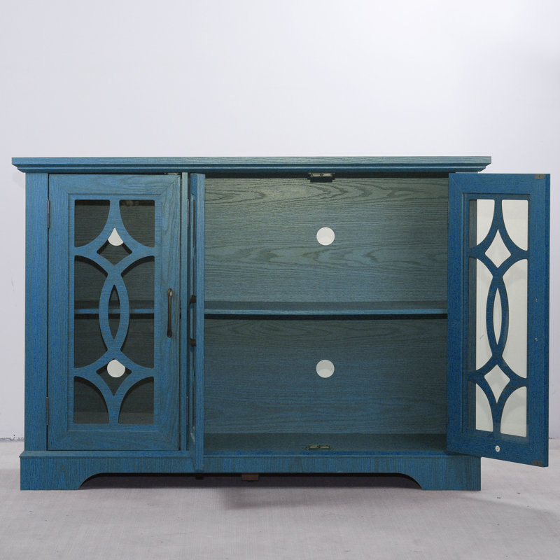 49'' Sideboard Buffet Cabinet With Adjustable Shelf, Blue