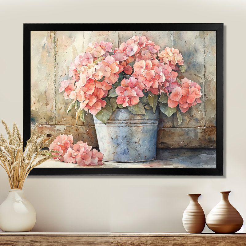 Irlan - Floral Wall Art, Reproduction encadrée d'une seule photo, Noir, noir, noir, noir, H 12 po x l 20 po