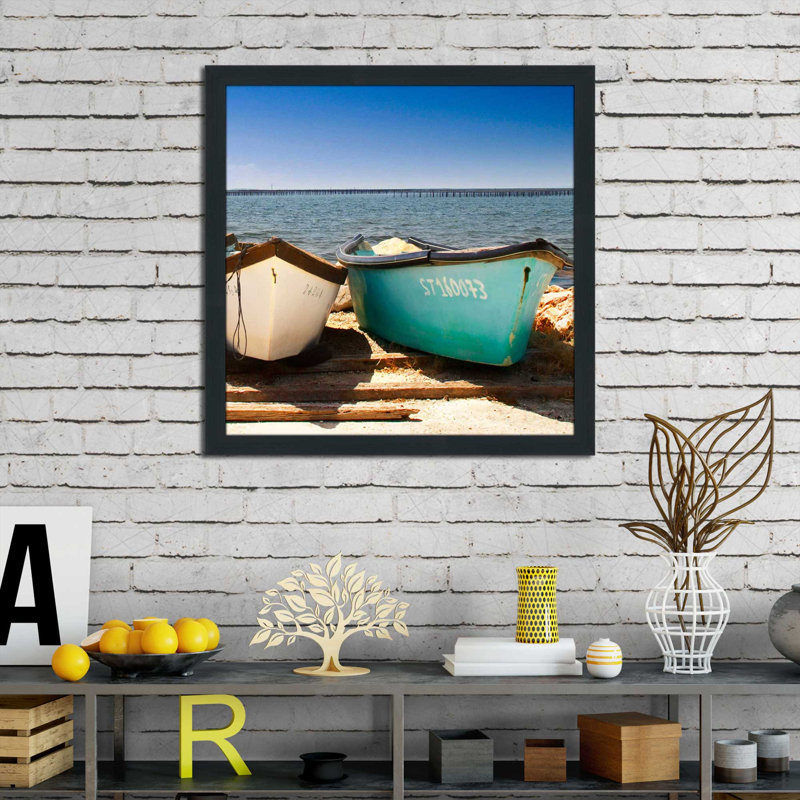 Brise-lames II par Danita Delimont - photographie, Cadre espresso, H 37,5 po x l 37,5 po x P 1 po