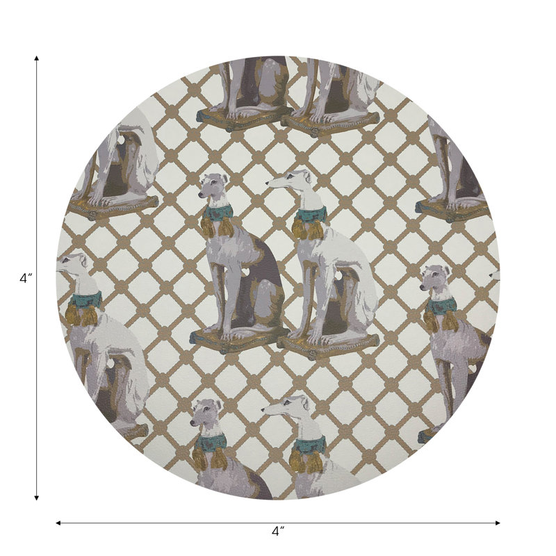 Sous-verres ronds en cuir Regal, Luxe