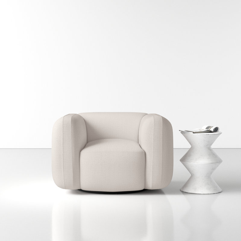 Lainey Upholstered Swivel Armchair, Gibson Wheat