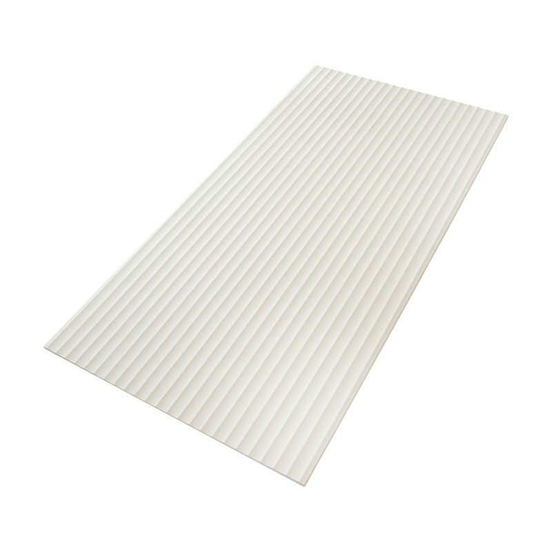 Carrelage mural cannelé 24 po x 48 po Terrain, Cannelé, Blanc doux