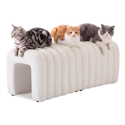 18.9"W Channel Tufted Upholstered Ottoman (set of 2)