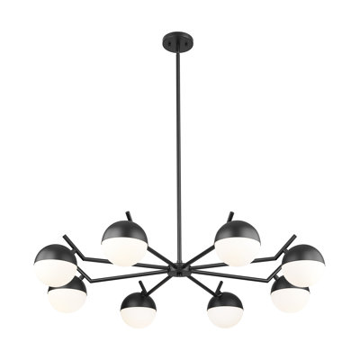 Trombetta 8 Light Chandelier in Matte Black