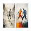 «Grey Minimalist Soccer Encounter I», ensemble de 2 décorations murales de soccer-1266172777-1266172782