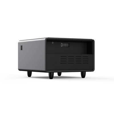 Modern Smart Side Table With Built-In Fridge, Wireless Charging, Temperature Control, Power Socket, USB Ports, Outlet Protection, Induction