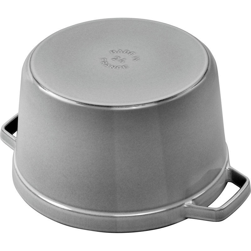 Staub Cast Iron 5-qt Tall Cocotte, Silver