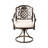 Calista Vintage Garden Cast Aluminum Outdoor Swivel Patio Chair with Cushions and Antique Bronze Finish