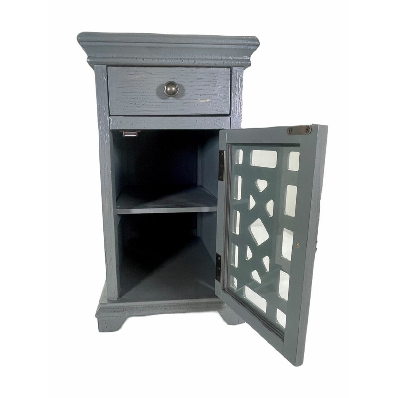 Table de rangement Arshawn gris vieilli, gris