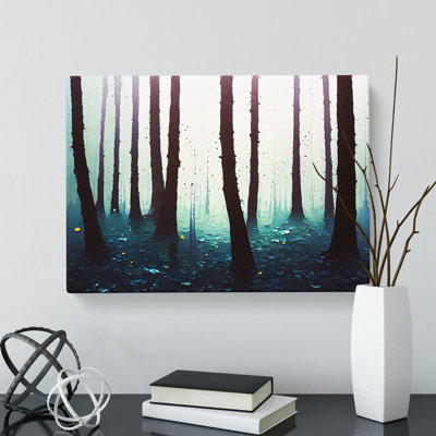 Dripping Paint Forest - Wrapped Canvas