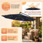 Parasol d'extérieur en porte-à-faux à DEL 10 pi-1223539211