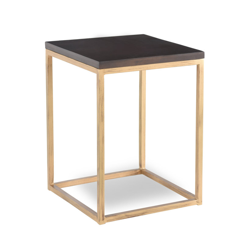 Chaplin Solid Wood End Table, Tuscan Gold, Raven