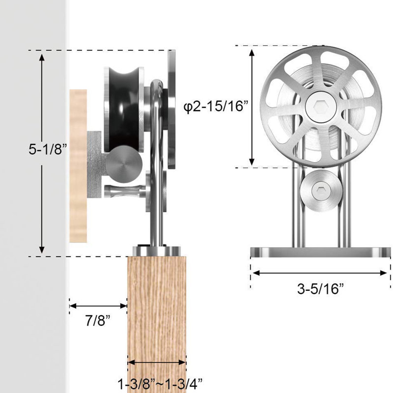 Sliding Standard Single Barn Door Hardware Kit, 72 in.