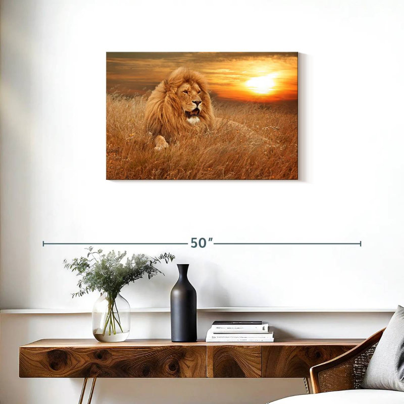 Lion couché Brampt, H 20 po x l 30 po