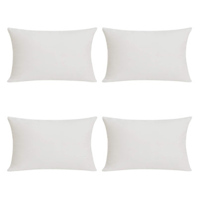 Soft Blank Faux Linen Rectangle Pillow Covers ( Set of 4 )