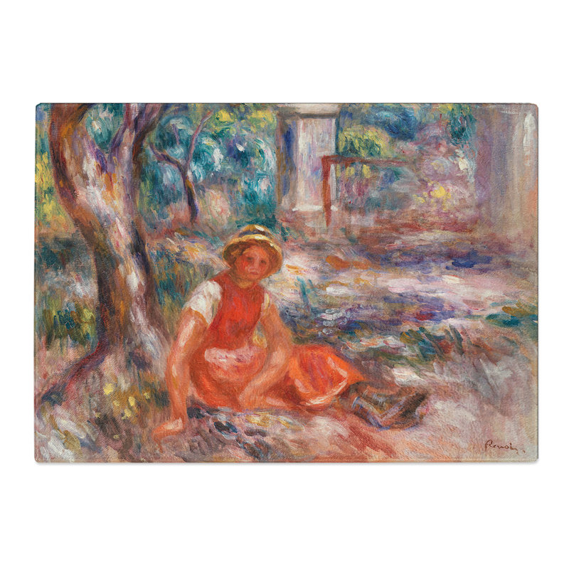 Girl at the Foot of a Tree by Pierre-Auguste Renoir Chopping Board, 0.4cm H x 20cm W x 28.5cm L