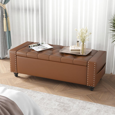 Storage Ottoman Bench Upholstered Ottoman