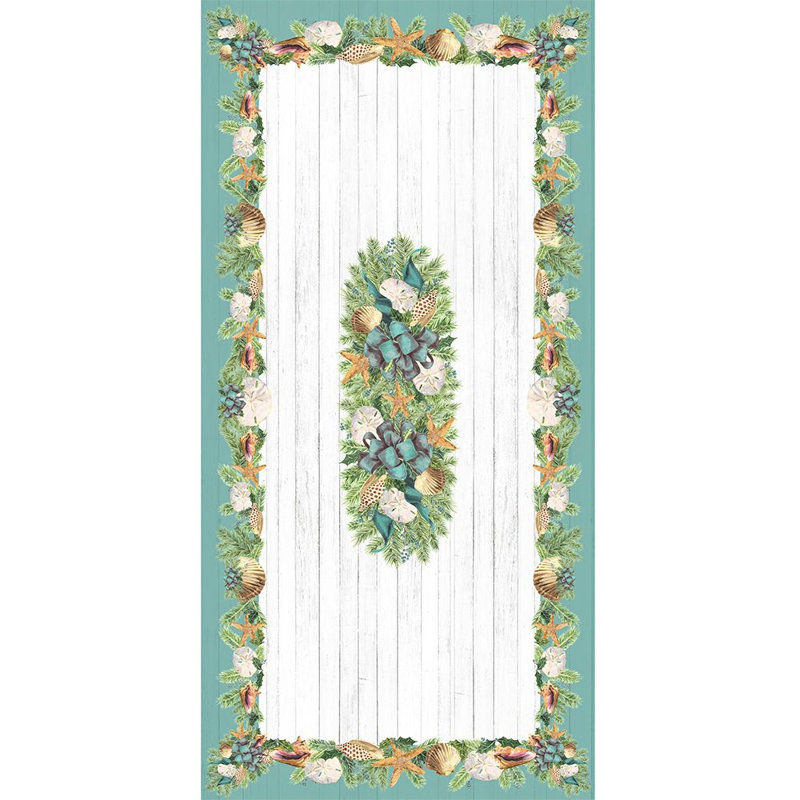 Christmas By The Sea Tablecloth, 144" L x 70" W