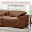 Segal 8 Piece Cloud Upholstered Oversized Modular U Shape Soft Chenille Compression  Chaise Sectional Sofa  with Wide Arms and Pillows, No Assembly Required-1792539138